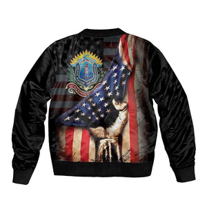 54th Massachusetts Infantry Regiment Bomber Jacket Flag of Freedom - African Pride