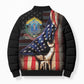 54th Massachusetts Infantry Regiment Bomber Puffer Jacket Flag of Freedom - African Pride