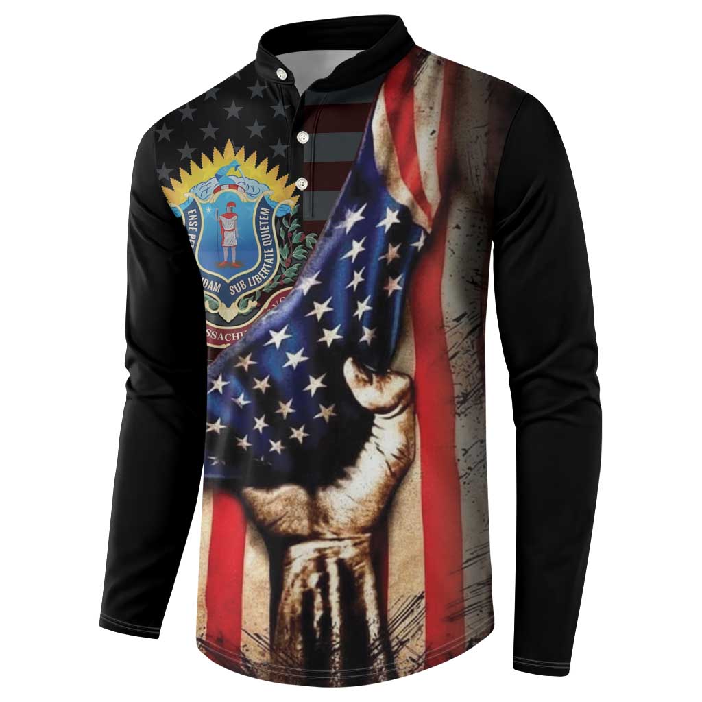 54th Massachusetts Infantry Regiment Button Sweatshirt Flag of Freedom