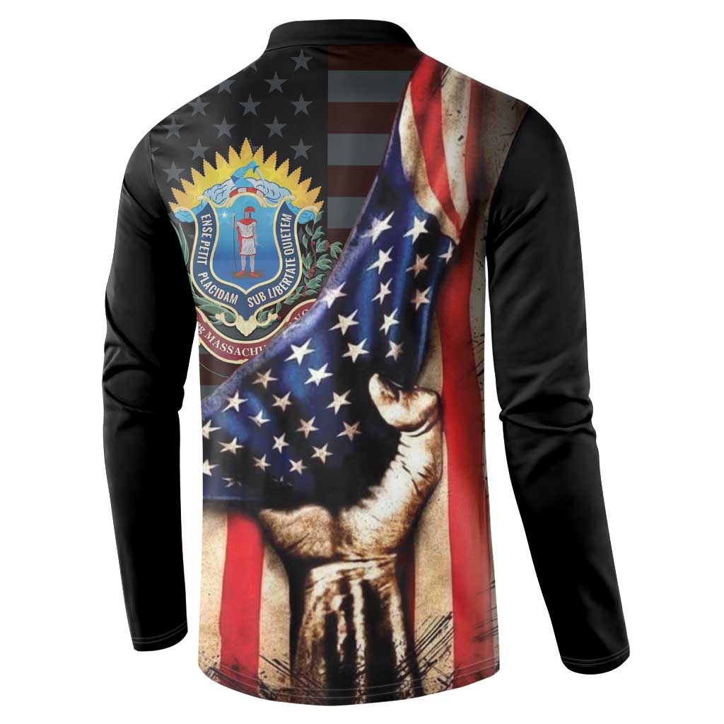 54th Massachusetts Infantry Regiment Button Sweatshirt Flag of Freedom