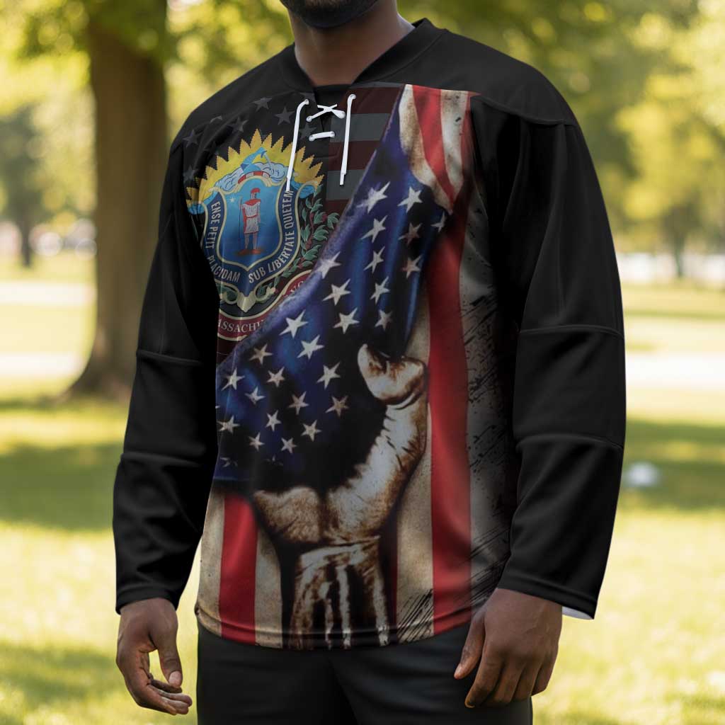54th Massachusetts Infantry Regiment Hockey Jersey Flag of Freedom - African Pride
