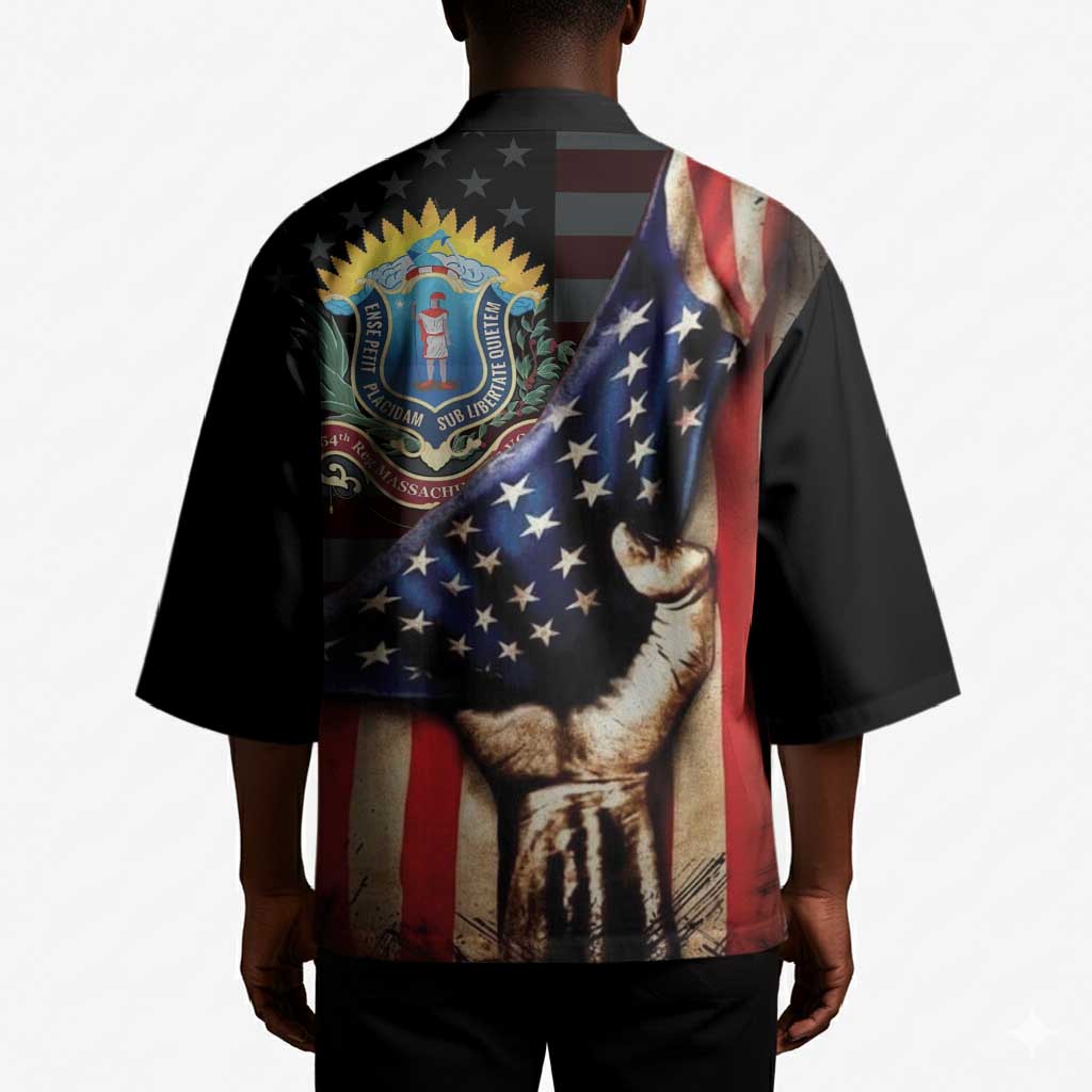 54th Massachusetts Infantry Regiment Kimono Flag of Freedom - African Pride