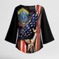 54th Massachusetts Infantry Regiment Kimono Sleeve Blouse Flag of Freedom - African Pride