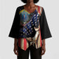 54th Massachusetts Infantry Regiment Kimono Sleeve Blouse Flag of Freedom - African Pride