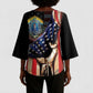 54th Massachusetts Infantry Regiment Kimono Sleeve Blouse Flag of Freedom - African Pride