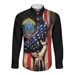 54th Massachusetts Infantry Regiment Long Sleeve Button Shirt Flag of Freedom - African Pride
