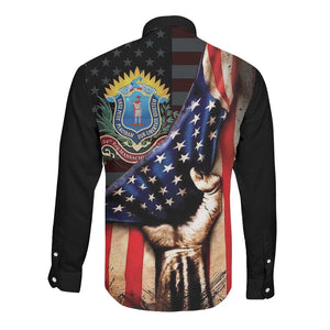 54th Massachusetts Infantry Regiment Long Sleeve Button Shirt Flag of Freedom - African Pride