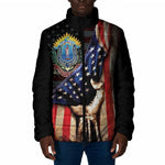 54th Massachusetts Infantry Regiment Padded Jacket Flag of Freedom - African Pride