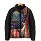 54th Massachusetts Infantry Regiment Padded Jacket Flag of Freedom - African Pride