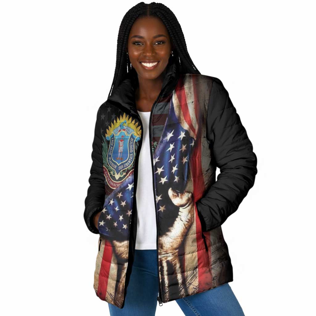 54th Massachusetts Infantry Regiment Padded Jacket Flag of Freedom - African Pride
