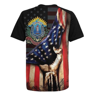 54th Massachusetts Infantry Regiment Rugby Jersey Flag of Freedom - African Pride