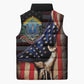 54th Massachusetts Infantry Regiment Sleeveless Puffer Jacket Flag of Freedom - African Pride