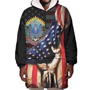 54th Massachusetts Infantry Regiment Wearable Blanket Hoodie Flag of Freedom - African Pride
