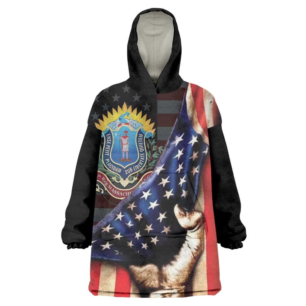 54th Massachusetts Infantry Regiment Wearable Blanket Hoodie Flag of Freedom - African Pride
