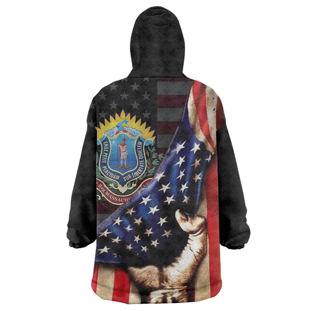 54th Massachusetts Infantry Regiment Wearable Blanket Hoodie Flag of Freedom - African Pride