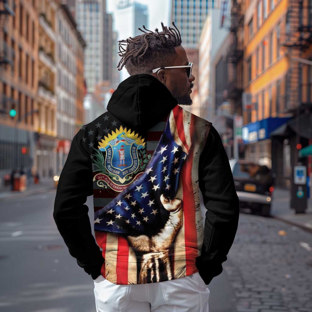 54th Massachusetts Infantry Regiment Zip Hoodie Flag of Freedom - African Pride