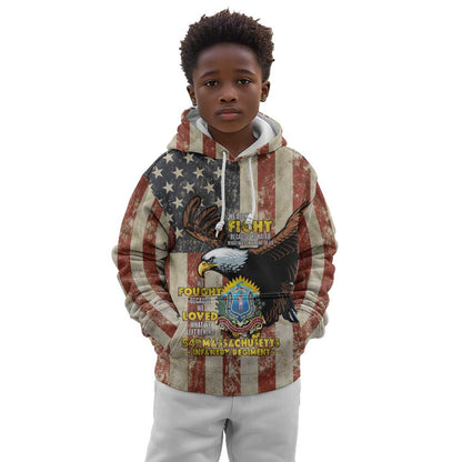 54th Massachusetts Infantry Regiment Kid Hoodie American Eagle - African Pride