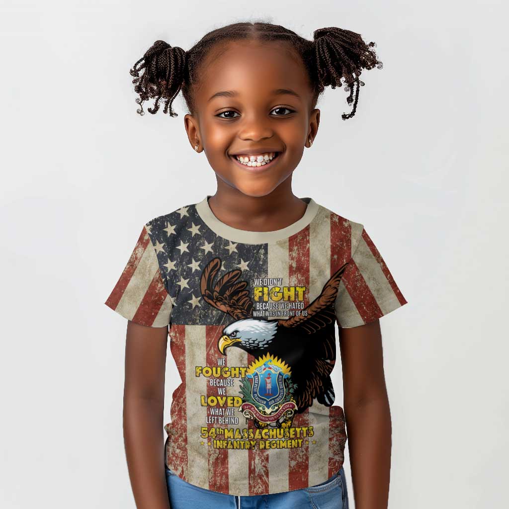54th Massachusetts Infantry Regiment Kid T shirt American Eagle - African Pride