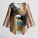 54th Massachusetts Infantry Regiment Kimono Sleeve Blouse American Eagle - African Pride