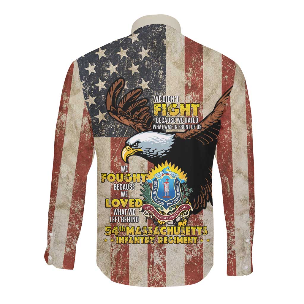 54th Massachusetts Infantry Regiment Long Sleeve Button Shirt American Eagle - African Pride