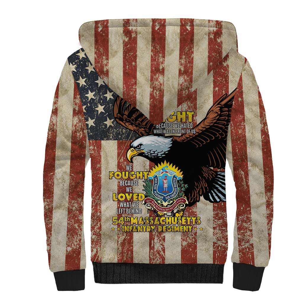 54th Massachusetts Infantry Regiment Sherpa Hoodie American Eagle - African Pride