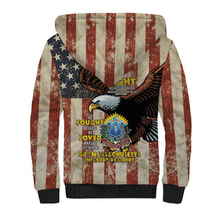 54th Massachusetts Infantry Regiment Sherpa Hoodie American Eagle - African Pride