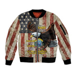 54th Massachusetts Infantry Regiment Sleeve Zip Bomber Jacket American Eagle - African Pride