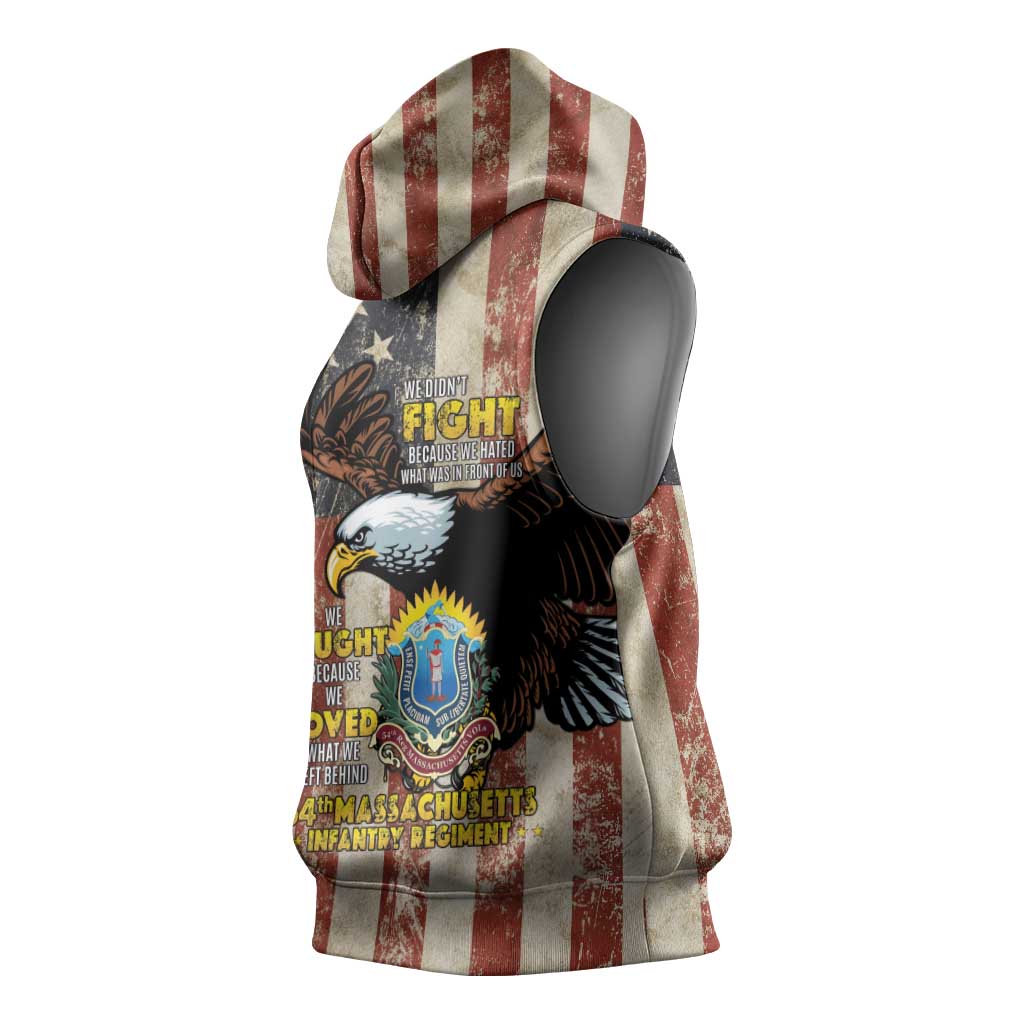 54th Massachusetts Infantry Regiment Sleeveless Hoodie American Eagle - African Pride