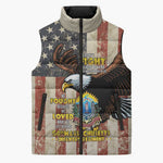 54th Massachusetts Infantry Regiment Sleeveless Puffer Jacket American Eagle - African Pride