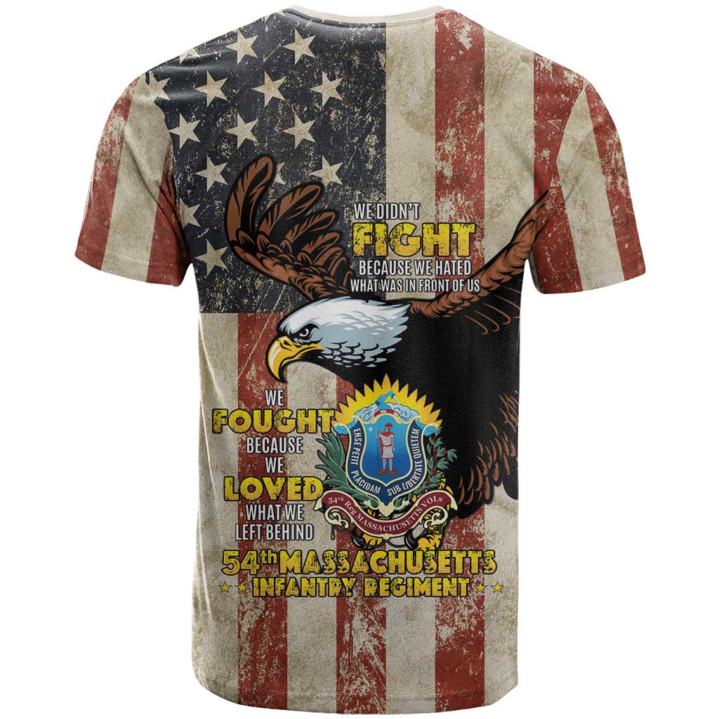 54th Massachusetts Infantry Regiment T shirt American Eagle - African Pride