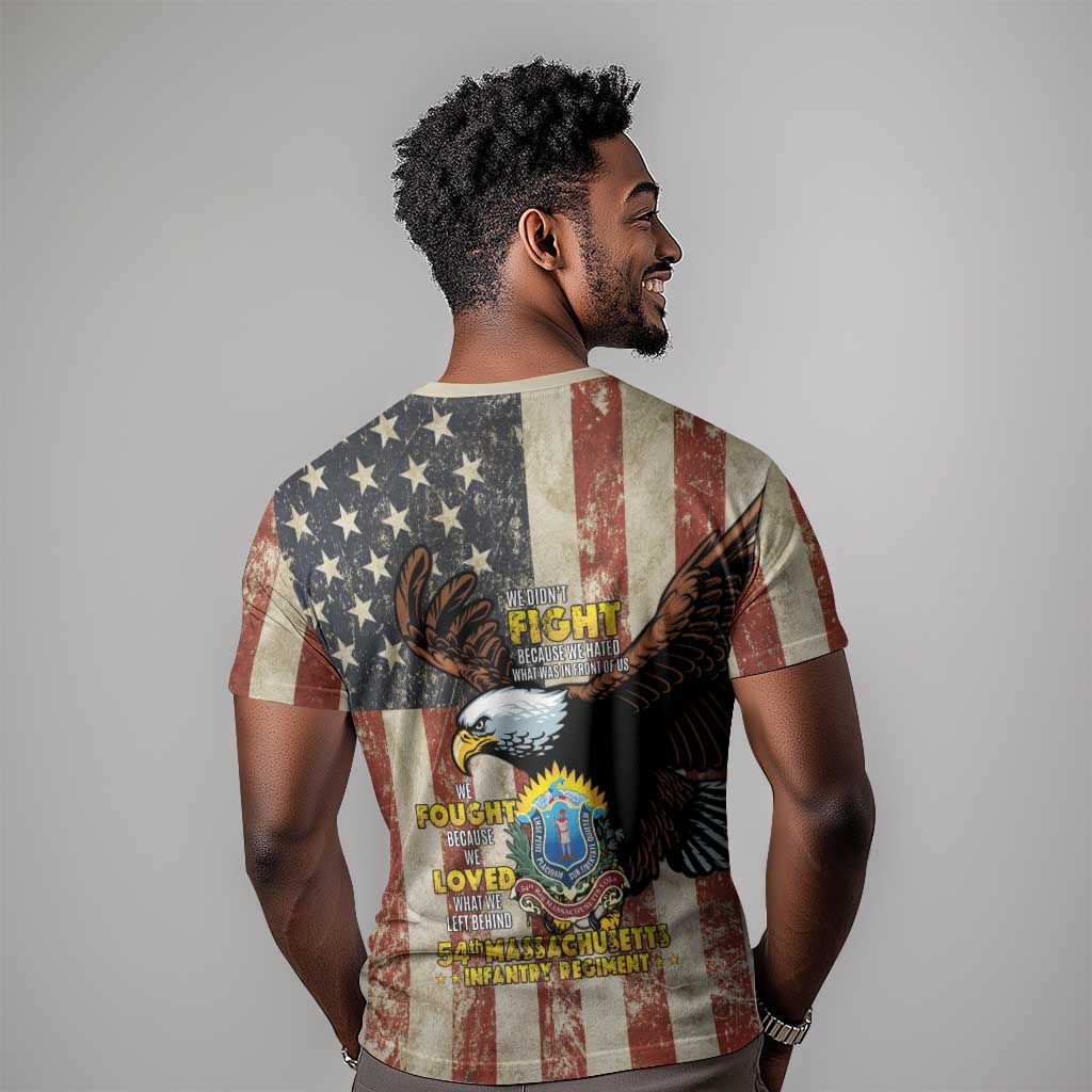 54th Massachusetts Infantry Regiment T shirt American Eagle - African Pride
