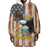 54th Massachusetts Infantry Regiment Wearable Blanket Hoodie American Eagle - African Pride