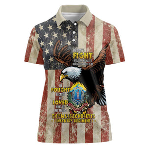 54th Massachusetts Infantry Regiment Women Polo Shirt American Eagle - African Pride