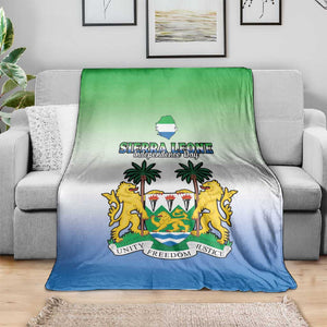Personalised Sierra Leone Independence Day Blanket Coat Of Arms Flag Map