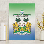 Personalised Sierra Leone Independence Day Canvas Wall Art Coat Of Arms Flag Map