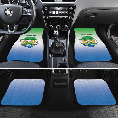 Personalised Sierra Leone Independence Day Car Mats Coat Of Arms Flag Map