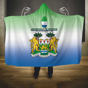 Personalised Sierra Leone Independence Day Hooded Blanket Coat Of Arms Flag Map