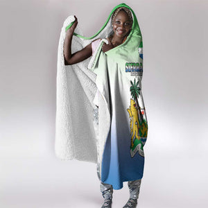 Personalised Sierra Leone Independence Day Hooded Blanket Coat Of Arms Flag Map