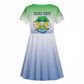 Personalised Sierra Leone Independence Day Kid Short Sleeve Dress Coat Of Arms Flag Map