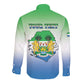 Personalised Sierra Leone Independence Day Long Sleeve Button Shirt Coat Of Arms Flag Map