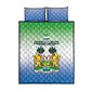 Personalised Sierra Leone Independence Day Quilt Bed Set Coat Of Arms Flag Map