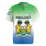 Personalised Sierra Leone Independence Day Rugby Jersey Coat Of Arms Flag Map