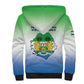 Personalised Sierra Leone Independence Day Sherpa Hoodie Coat Of Arms Flag Map