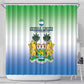 Personalised Sierra Leone Independence Day Shower Curtain Coat Of Arms Flag Map