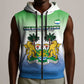 Personalised Sierra Leone Independence Day Sleeveless Zip Hoodie Coat Of Arms Flag Map - African Pride