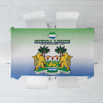 Personalised Sierra Leone Independence Day Tablecloth Coat Of Arms Flag Map