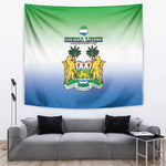 Personalised Sierra Leone Independence Day Tapestry Coat Of Arms Flag Map