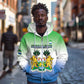 Personalised Sierra Leone Independence Day Zip Hoodie Coat Of Arms Flag Map