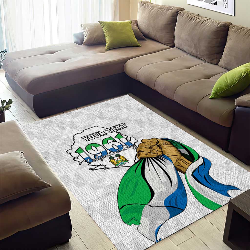 Personalised Happy Independence Sierra Leone Area Rug April 27th
