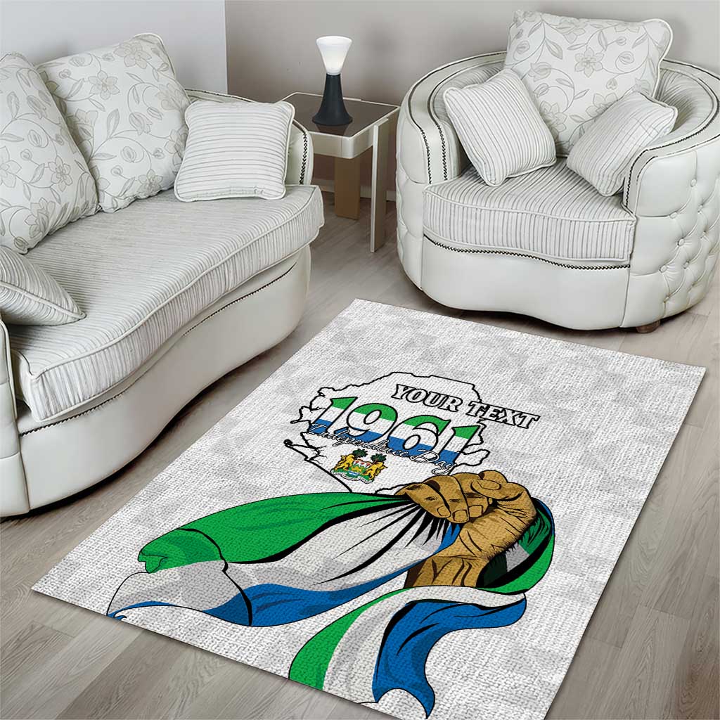 Personalised Happy Independence Sierra Leone Area Rug April 27th